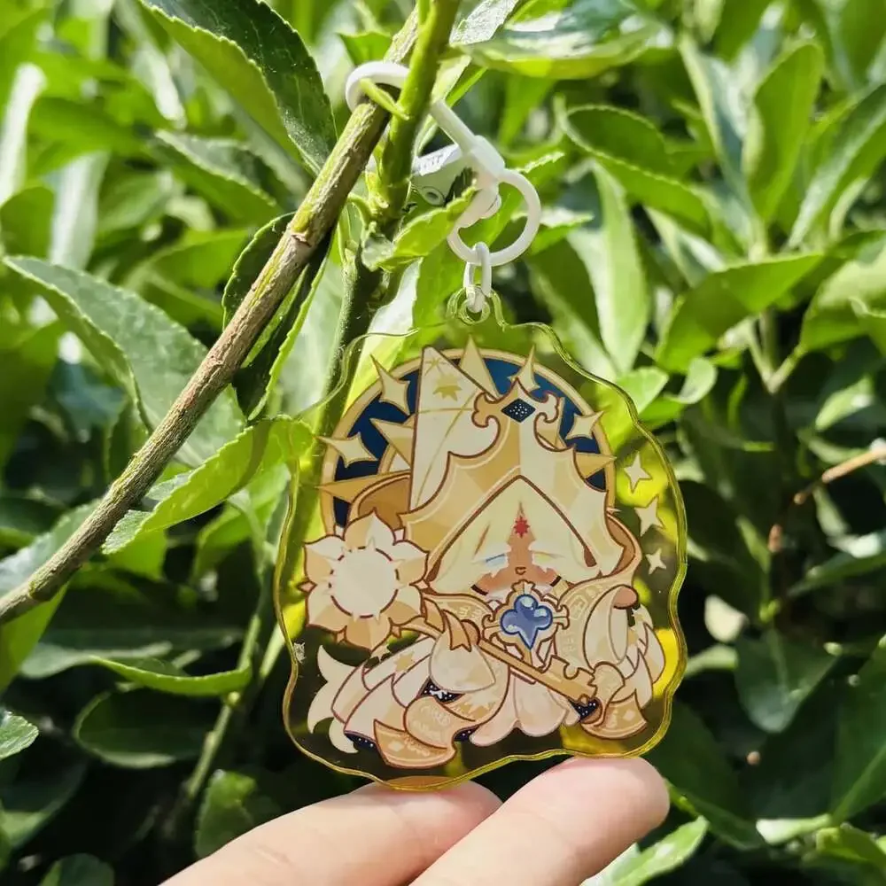 Shadow Milk & Pure Vanilla Cookie Acrylic Keychain Set | Cookie Run Fan Merch |